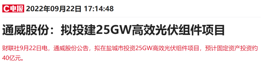 耗资40亿2200亿硅料龙头投建高效光伏组件项目 上下游能否通吃？